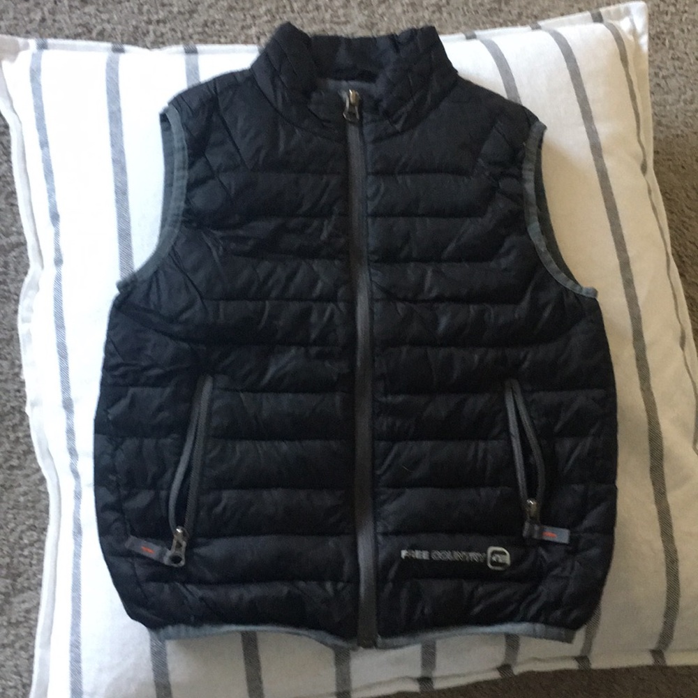 Youth black down vest